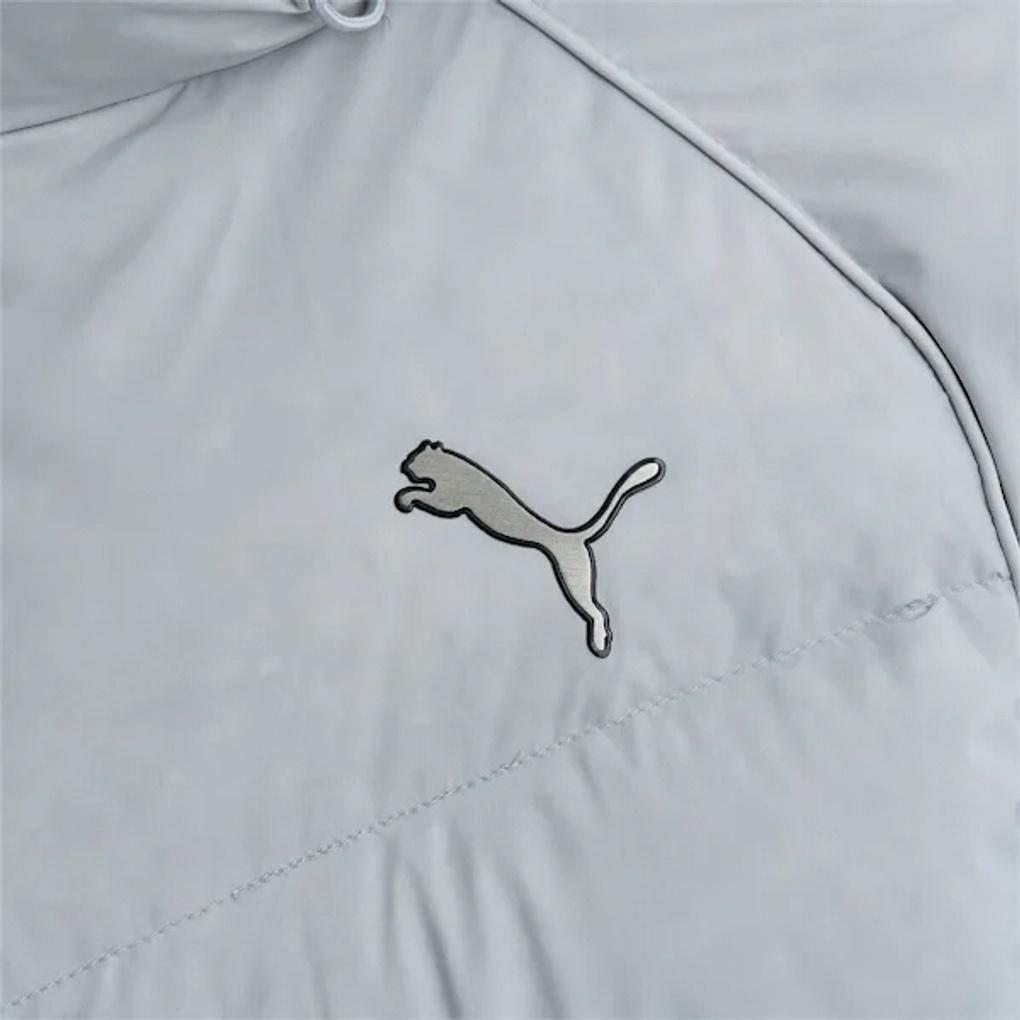 Puma Jaqueta Masculina Ultra 2 Cor Sólida Casual Acolchoada Manga Longa com Capuz de Penas Jaqueta Cinza 940161-02