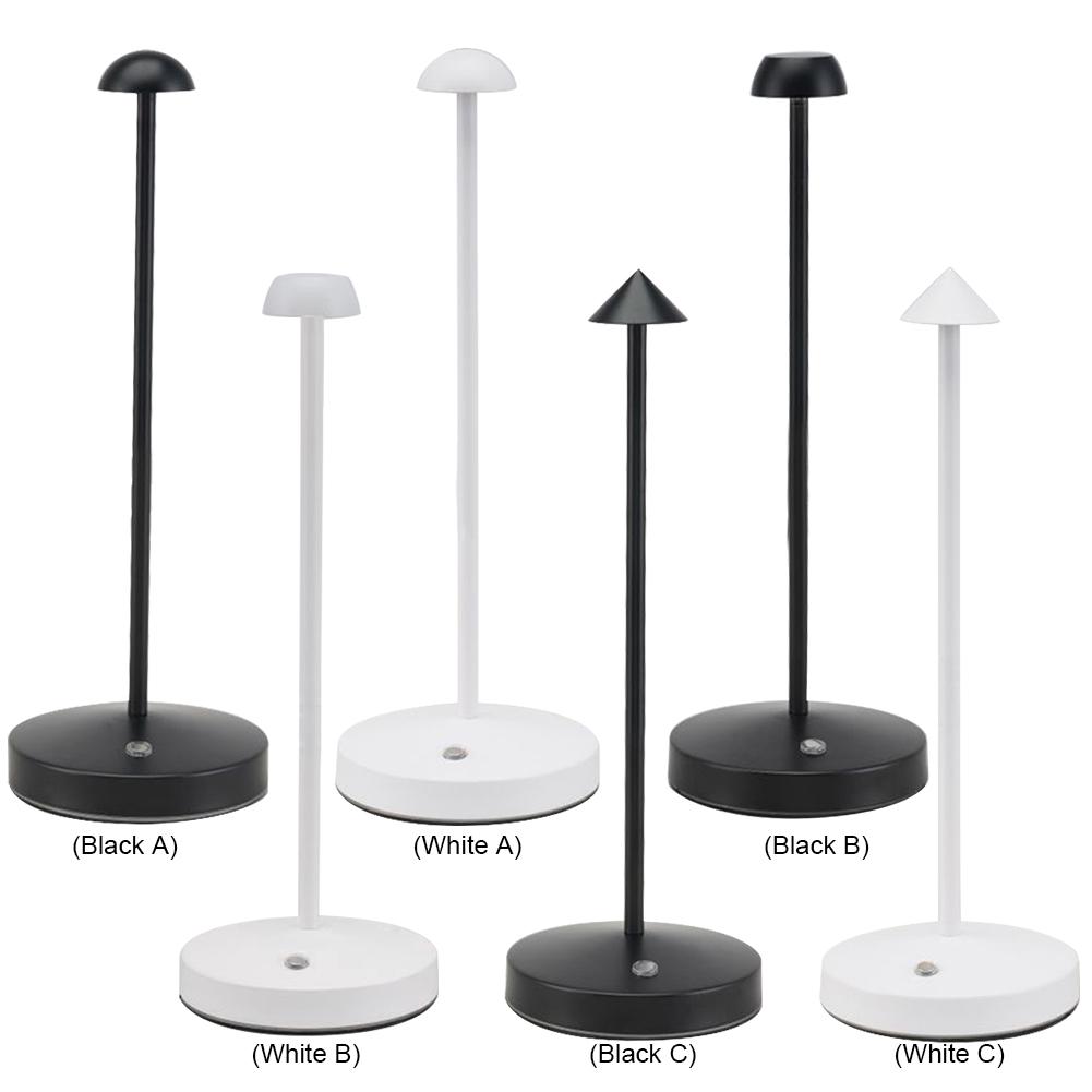 Cordless LED Table Lamp Rechargeable 3 Color Stepless Dimmable Wireless Desk Lamp Small Desk Night Light for Restaurant Home Bar