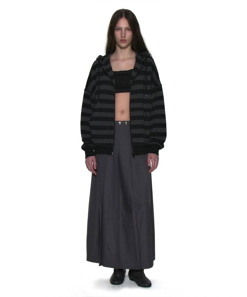 Partimento Woman (Set) Three-Way Transform Pleated Skirt_Charcoal