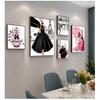 Posters And Prints Wall Pictures For Living Room Fashion Girl Bag Balloon Champagne Salon Wall Art Print Canvas Painting Nordic