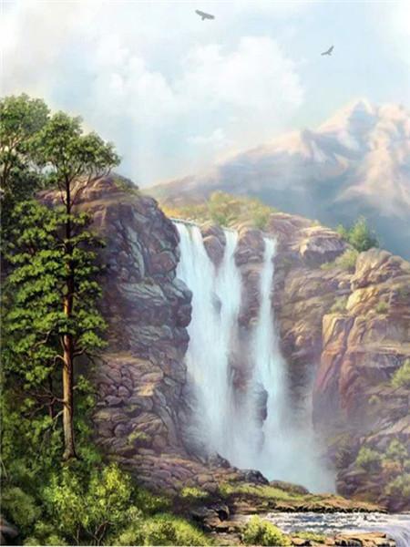 

Наборы алмазной живописи с полной дрелью, горная вышивка, мозаика, натуральный пейзаж, вышивка крестом, подарок для женщин Full Square 20X30CM слоновая кость