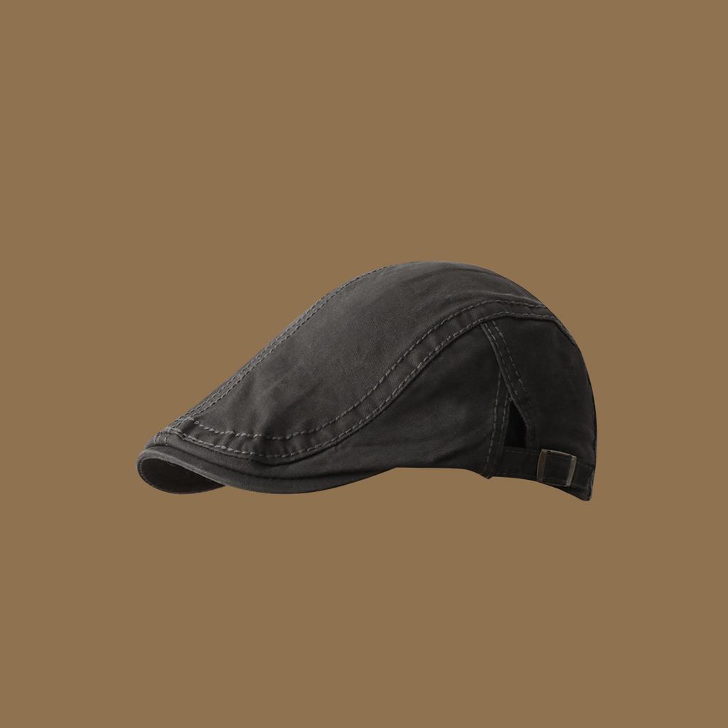 1pc Forward Hat Solid Color Retro British Style Newspaper Hat for Men and Women Simple Versatile Literary Beret for Daily Wear