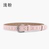 Hollow Embossed Cowhide Women'S Genuine Leather Women'S Belt Pin Buckle Women'S Retro With Casual Pants Jeans