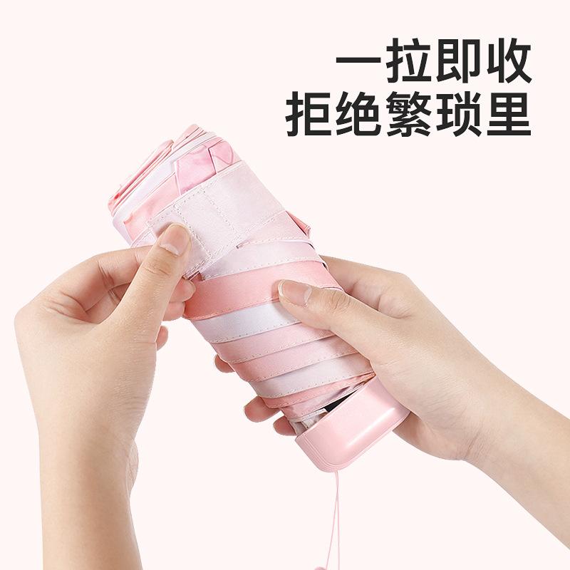Fresh Floral Parasol Sun and Rain Dual-purpose Folding Sun Umbrella Women's Advanced Sense UV Protection Sun Umbrella