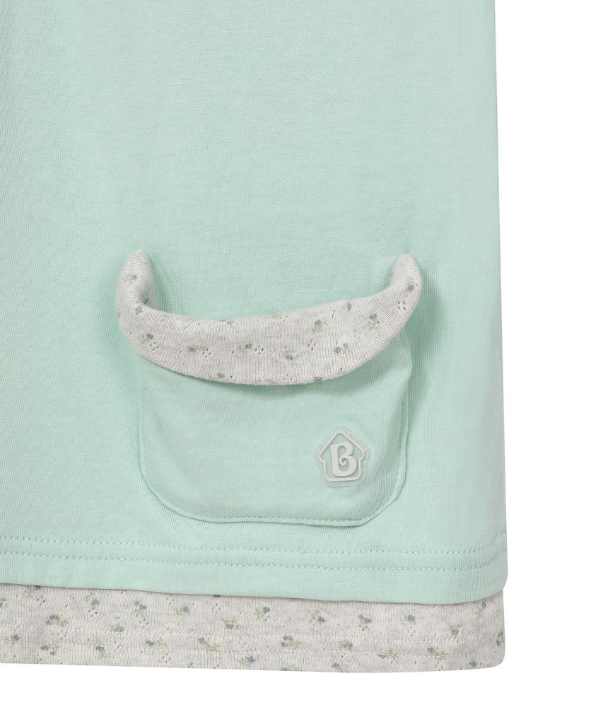 BAUF Flower Layered Pocket Long Sleeve [Mint]
