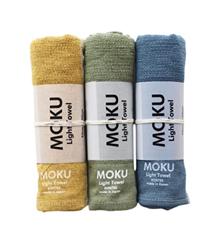 

Contex MOKU Face Towels (59345-90) - Set of 3 Medium Face Towels (Yellow, Green, and Turquoise)