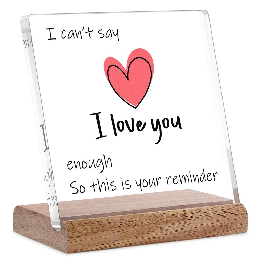 Valentines Day Gifts For Girlfriend Wife Birthday Wedding Anniversary Keepsake LovingAcrylic Plaque Gifts For Boyfriend Husband Miss You Gifts