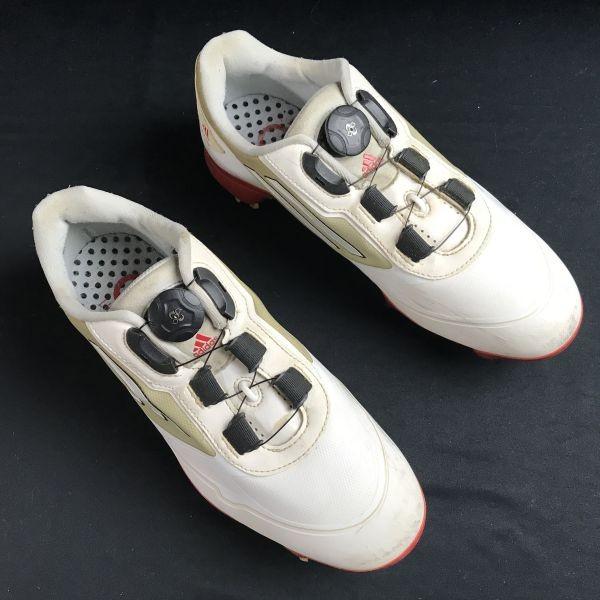 adidas ADIZERO Light Dial Golf Shoes Size 25.0 White Soft Spike Trainers(USED)