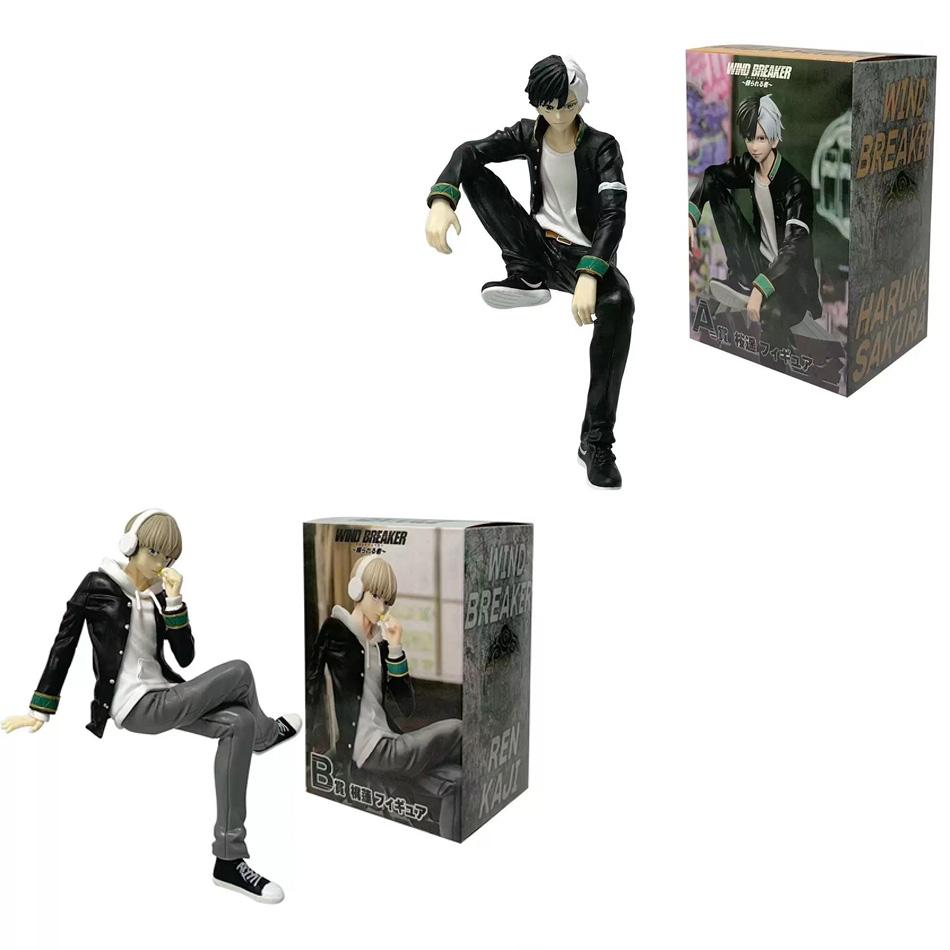Anime WIND BREAKER Sakura Haruka Figure Kaji Ren Noodle Stopper Figure Sitting Model Toy Gift Doll Aciton Figure