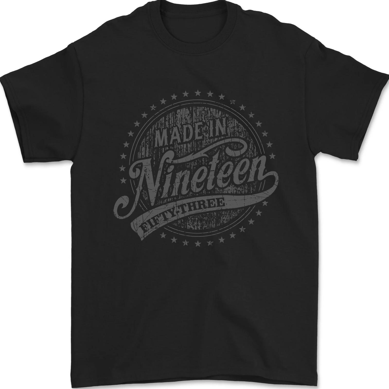 Distressed 73rd Birthday Made In 1953 Mens T-Shirt 100% Cotton S