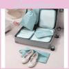 Color 7pcs Solid Travel Storage Bag Set Largecapacity Clothes Bags Toiletries