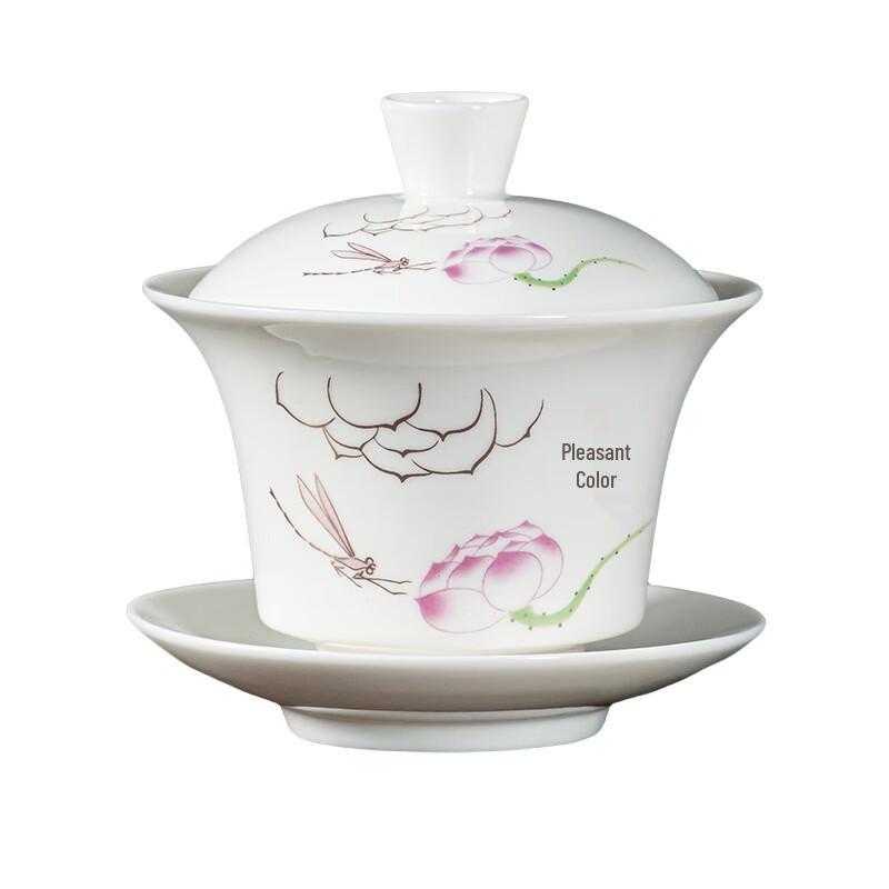 Белая керамическая пиала Гайвань