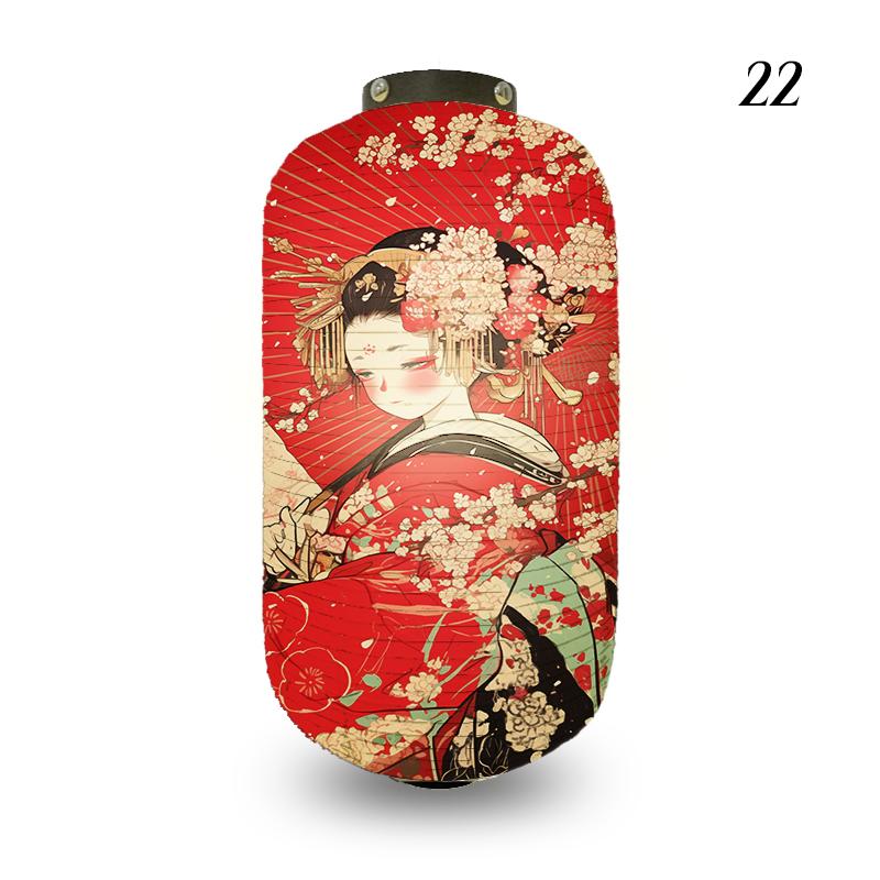 Traditional Style Cloth Lantern Japan Ukiyo-e Geisha Painting Lanterns Izakaya Sushi Shop Restaurant Party New Year Decoration
