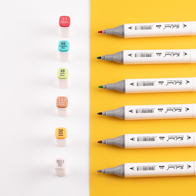 Touch Anime Skin Tone Oily Marker Pen, No. 0 Black Cool Gray, Individual Purchase, Perfect for Student Touch-Ups