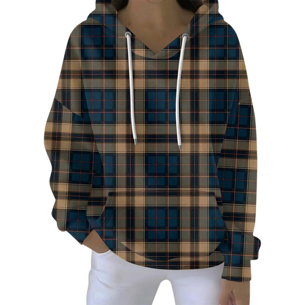 Women's Fashion Casual Hooded Loose Printed Long Sleeve Sweatshirt