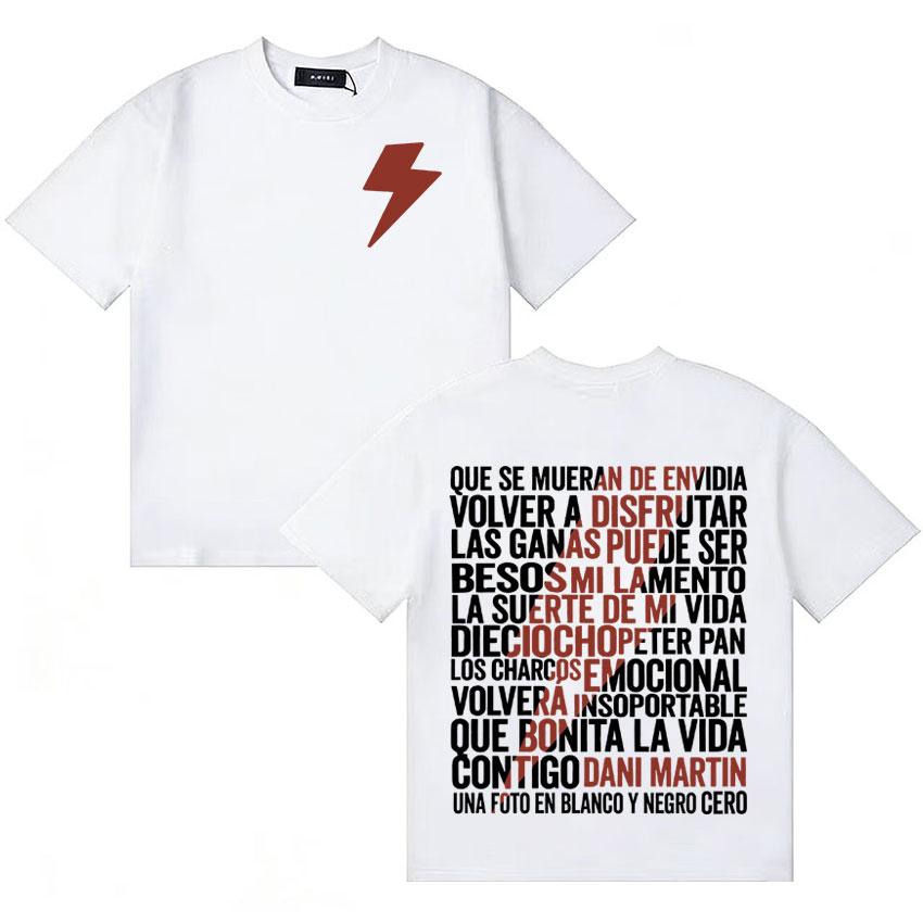 Rapper Dani Martin La Montana Rusa Gothic Music Tour T Shirt Unisexs ONeck Clothes Hip Hop Tee Shirt Cotton Oversized Y2K Tshirts