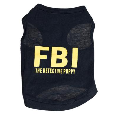 Oblečení pro psy s potiskem FBI Módní tričko Měkké Oblečení pro psy Oblečení pro domácí mazlíčky Letní Bavlněné kabáty