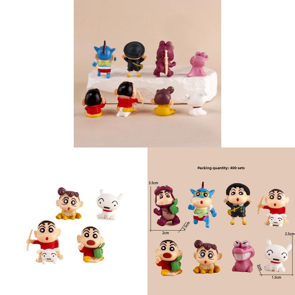 Crayon Shin Chan Character Miniature Figurine Set With Pvc For Desk Display And Collecting