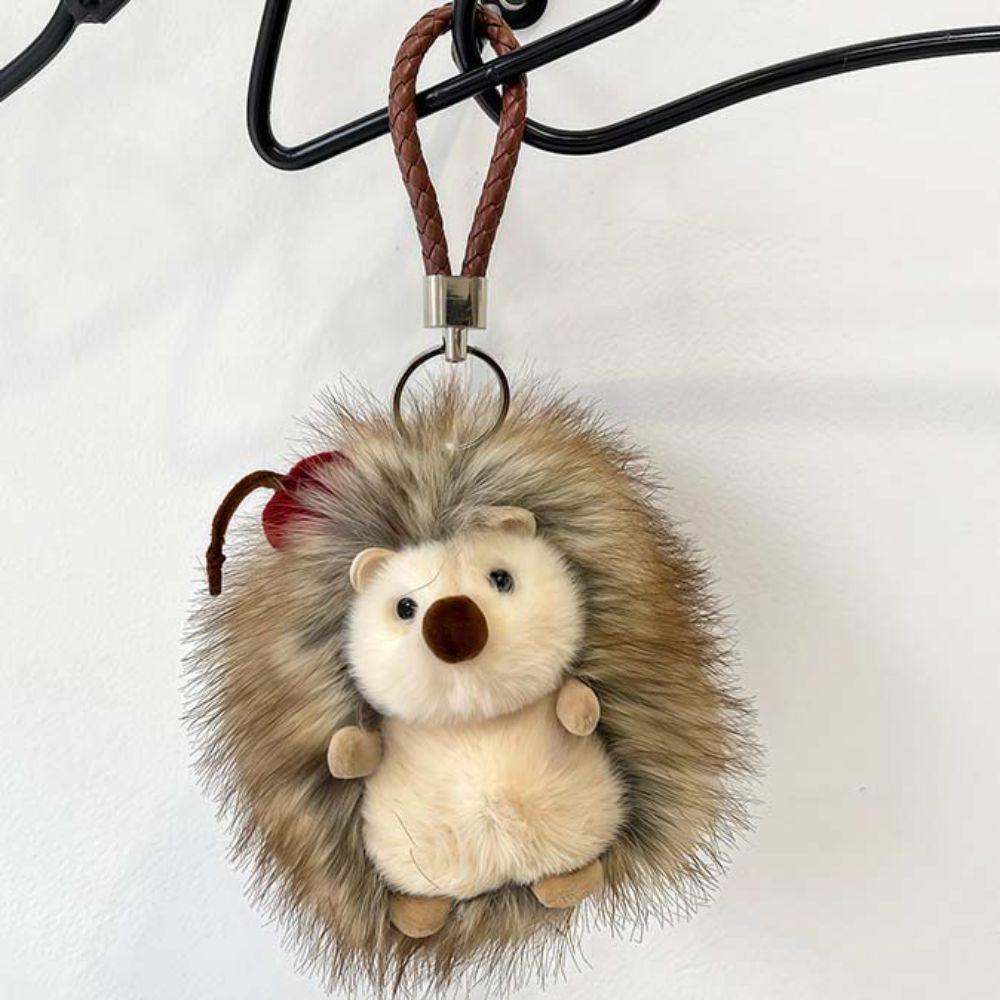 PP Cotton Hedgehog Doll Keychain Lifelike Hedgehog Plush Toy Hedgehog Plush Pendant Bag Decoration