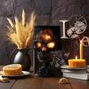 Skalle Bordlampe Gotisk Magma Skallelampe Skummel LED Menneskeskalle Bordlys for Halloweenfest Manteldekorasjon