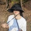 Outdoor Visor Hut mit eingebautem Ventilator Breitkrempig Leerer Oberteil Kühlhut mit Solarbetrieb und USB-Ladeventilator für Outdoor-Strandreisen