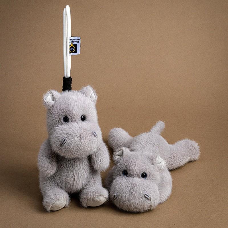 Cartoon Hippo Stuffed Toy Pendant With Pp Cotton Filling For Birthday Present