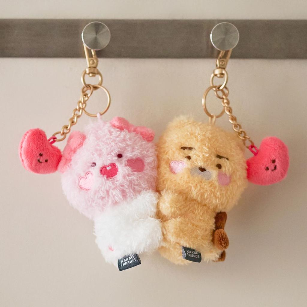 Kakao Friends Love Magnet Keyring Doll Set – Little Ryan & Little Apeach