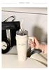 Stylish Large Capacity Stainless Steel Thermos Cup with Handle for Couples