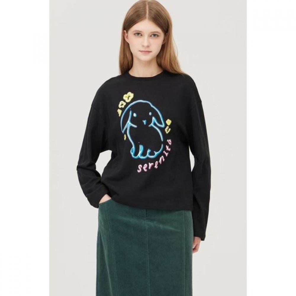 

RabbiT PrinTing T shirT baTs51561 VO (violet)/44