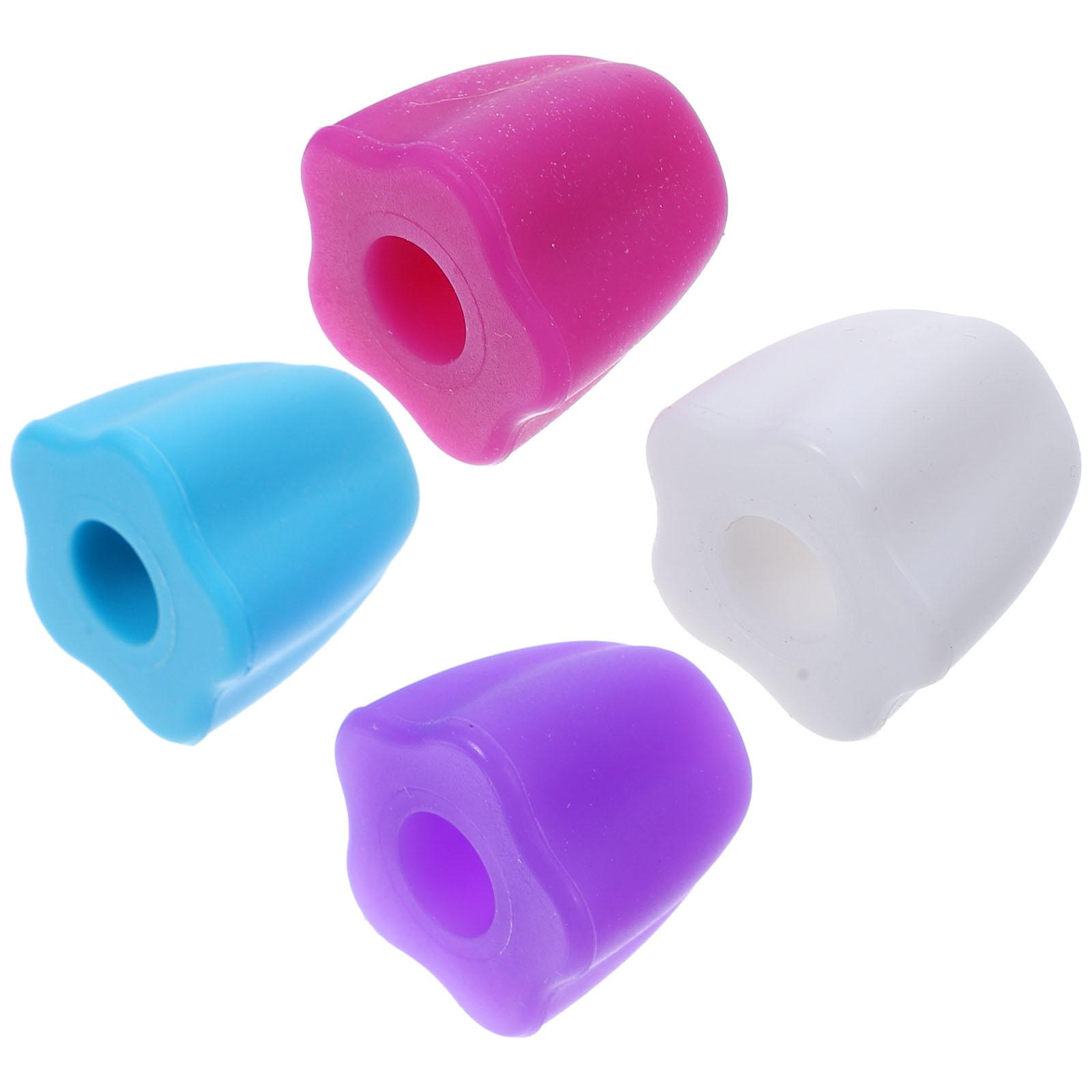 

4 Pcs Putter Toothpaste Cap Travel Dispenser Food Grade Silicone Convenient Caps