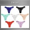 BUZZxSELECTION Sexy TV090 Women's T-Back Panties, See-Through Lingerie, (03 Blue)