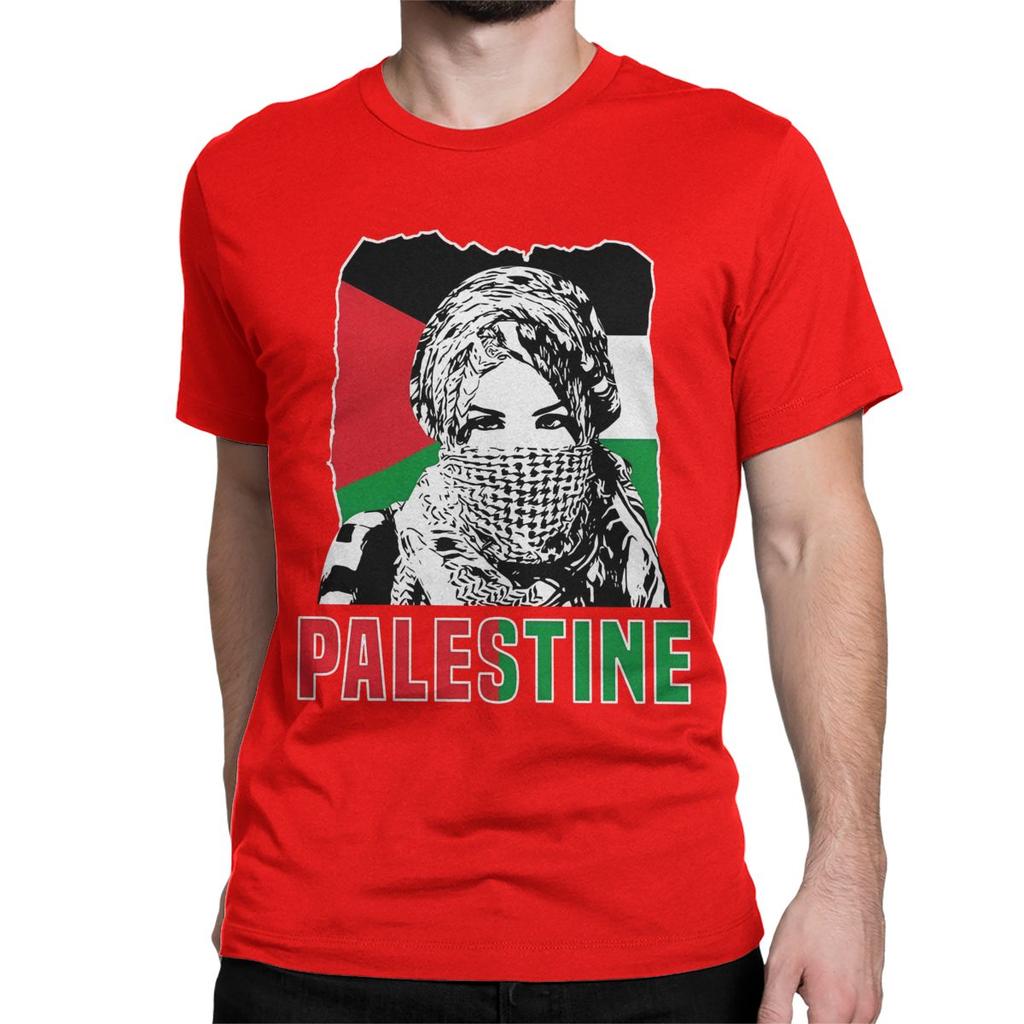 Men Women Shemagh Palestine T Shirts Arabic Hatta Kufiya Keffiyeh Cotton Tops Funny Short Sleeve O Neck Tees Party T-Shirts