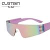 Futuristische rahmenlose Damen Punk Sport Sonnenbrille - 2022 Trend