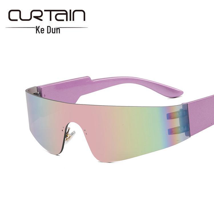 Futuristische rahmenlose Damen Punk Sport Sonnenbrille - 2022 Trend