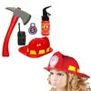 5pcs Firefighter Costume Fire Fighter Costume Halloween Dress Up Costumes Set