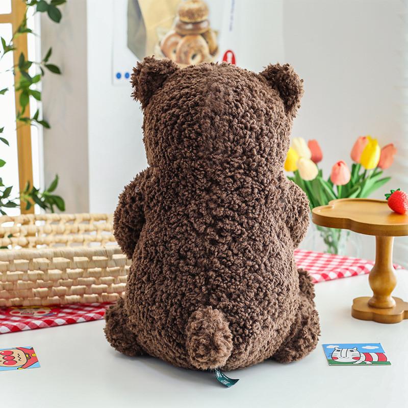 Teddy Orange Bear Bear Brown Bear Toy Pillow Plush Stuffed Cushion Gift