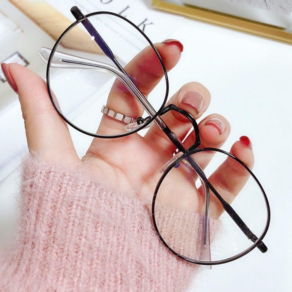 Ochelari Clasici Bărbați Femei Anti-Lumină Albastră Metal Ultralight Ochelari Rotunzi 3 Culori Ochelari de Calculator Ochelari Optici Ochelari