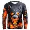 Geometric Pattern Long Sleeve T-Shirt, Stylish Casual Top For Everyday Wear