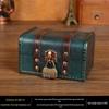 Vintage Wooden Jewelry Storage Box with Lock - Ideal for Earrings, Necklaces, Gifts, and Photography Props.