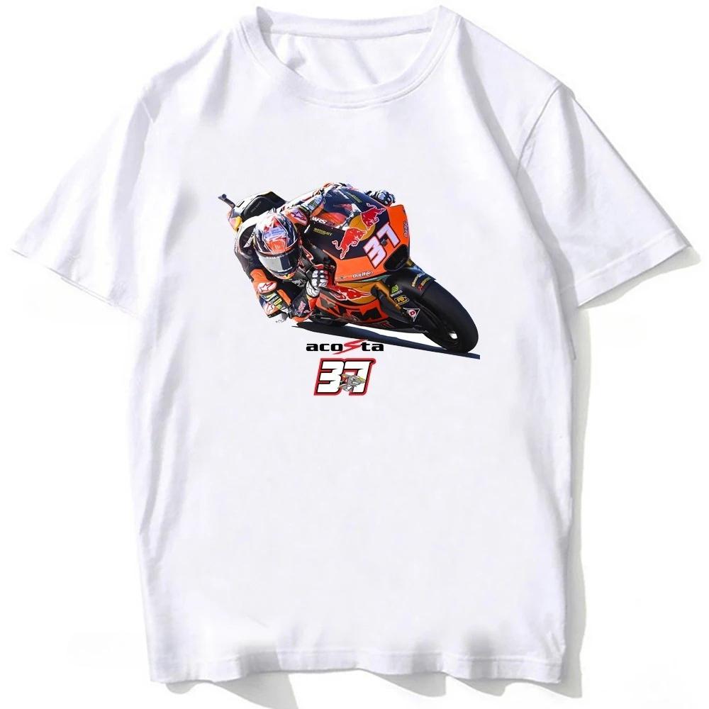 Pedro Acosta 37 Shark GP Kjøre T-skjorte Ny Menn Kort Ermet Sport Gutt Casual Hvite Topper Fjellklatring Motorsykkelkjører T-skjorter