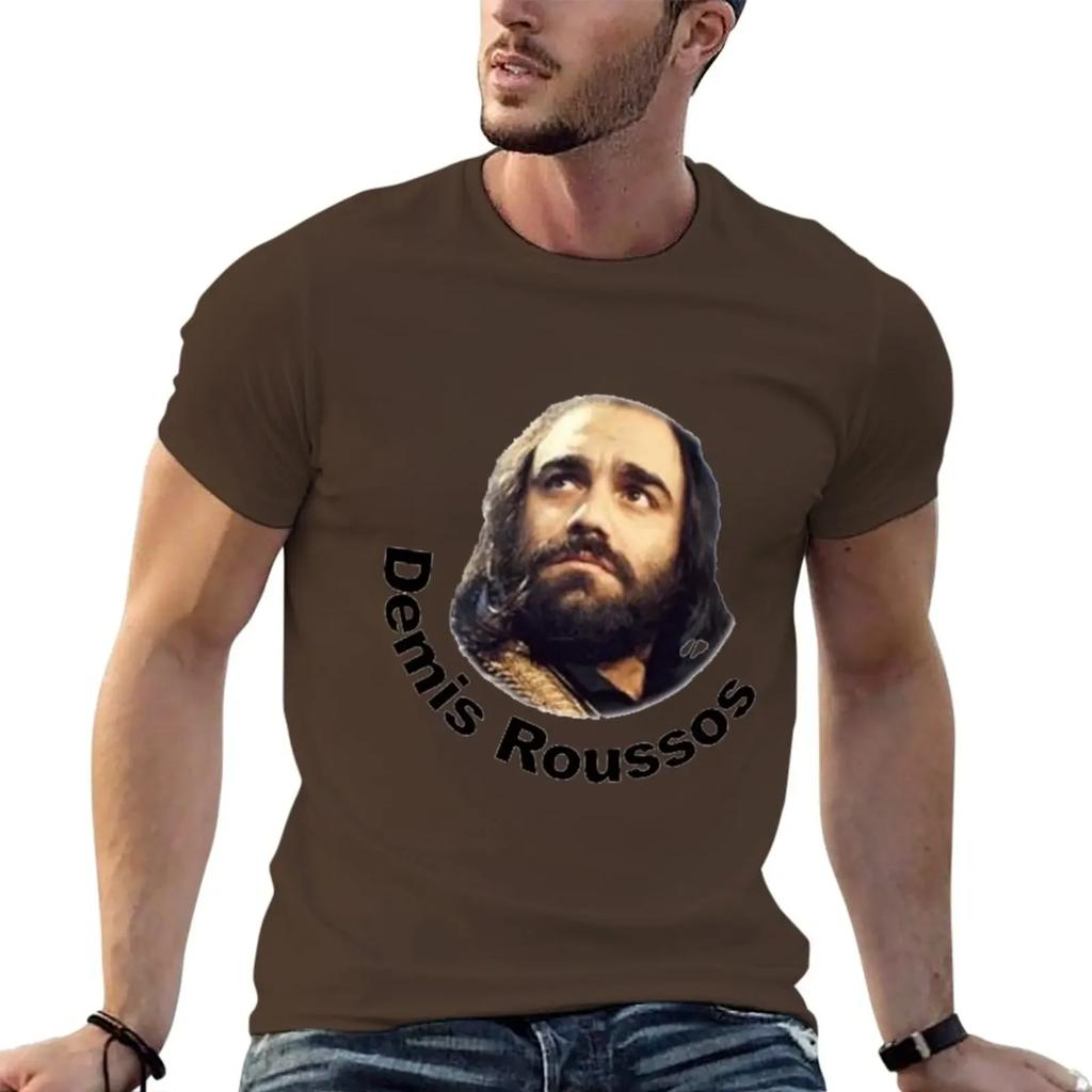 Great Tribute To Demis Roussos Tshirt Unisex Round Collar Tshirt Vintage Summer Clothes Plain T Shirts Unisex Outfits Harajuku Sale