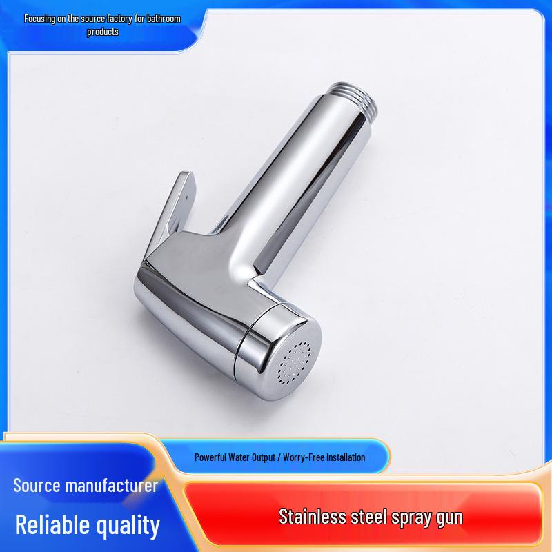 Stainless Steel Bidet Spray Gun Set for Feminine Wash & Bathroom Cleaning 1