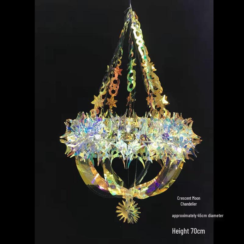 Duhaový vločkový voštinový míč - Barevná vánoční a jarní dekorační rekvizita