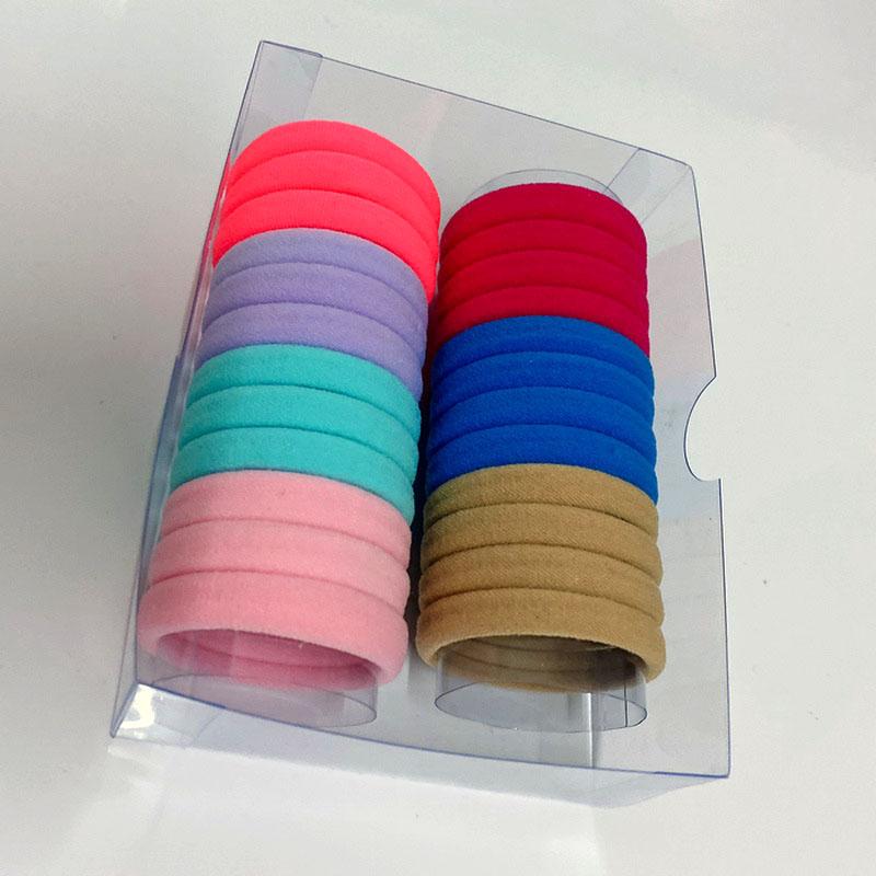 24pcs/set Women Elastic Hair Bands Girls Balck Hair Ring Gum Kid Colorful Nylon Headband  Ponytail Holder Scrunchie