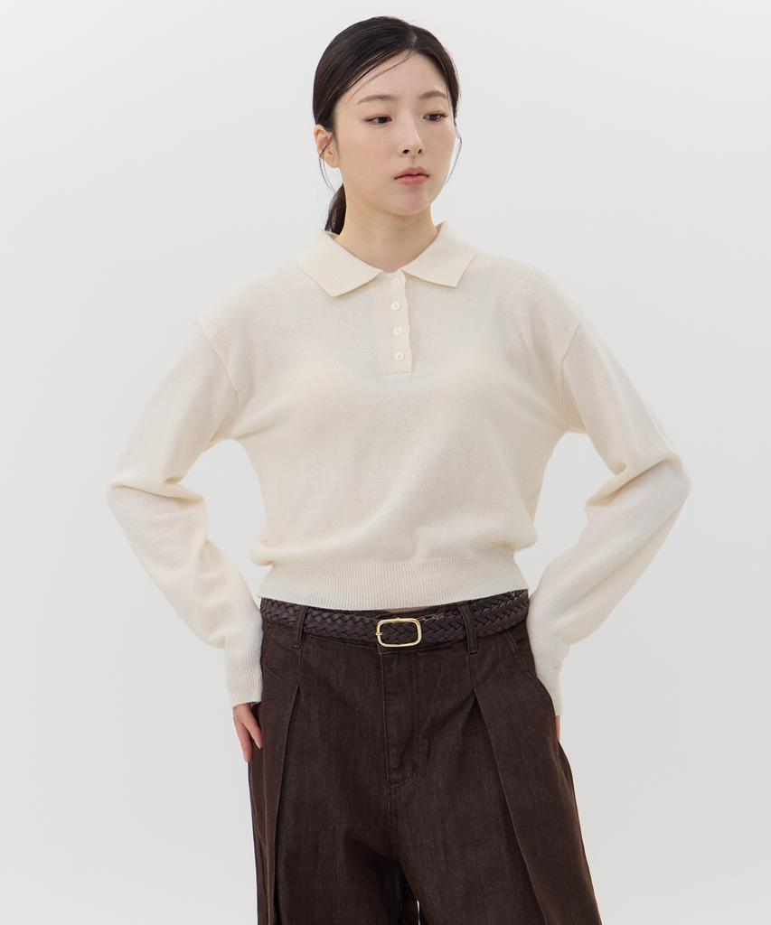 Kkomma Autumn Wool Collared Knit Tee 4 Colors