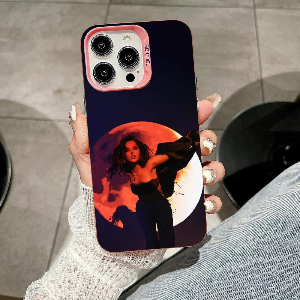 

Fashion Becky G Pink Translucent Mobile Phone Case for iPhone 17 16 15 14 13 12 11 X XR XS Air Pro Max Plus Colorful Cover iPhone 16 Plus