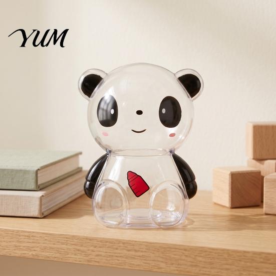 Money Saving Box Clear Panda Piggy Bank for Kids, Plastic Cash Coin Bank, Decorative Jar Decoration, Christmas Birthday Girls Boys