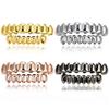 New Hip Hop Real Gold Plated Braces Teeth Grillz Set Real Gold Plated