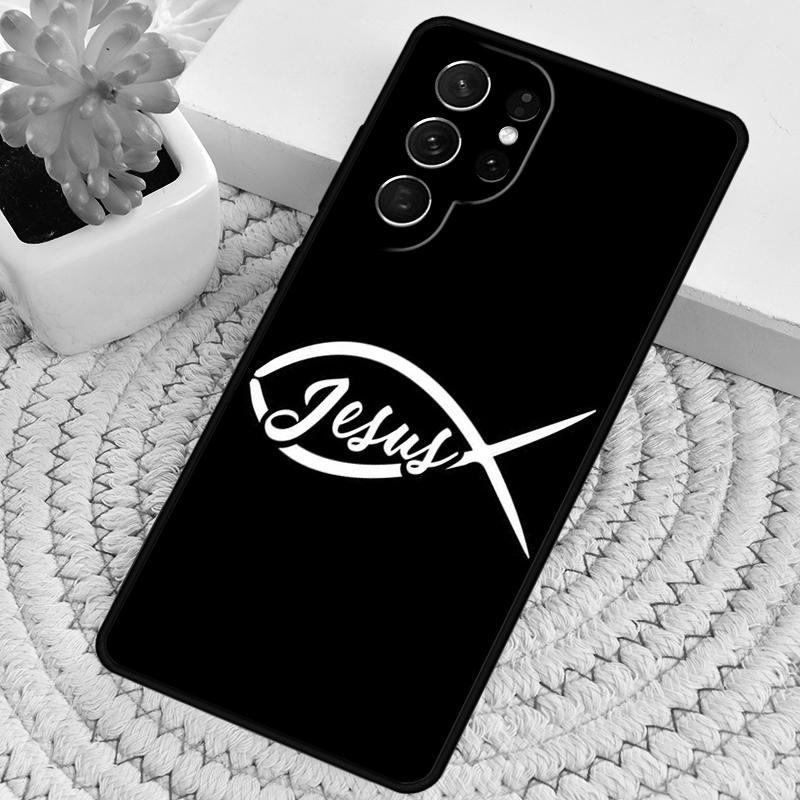 Fish Symbol Jesus Christ Christian Phone Case for Samsung Galaxy note 10 pro S26 Ultra S23 S24 FE S25 S21 S22 PLUS Cover