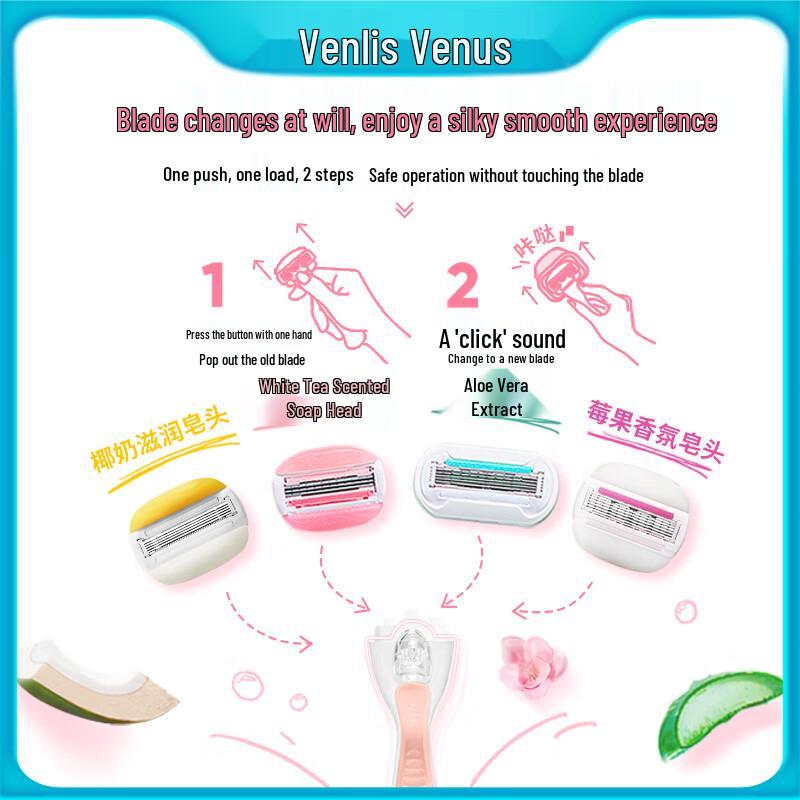 Gillette Venus Women's White Tea Razor Blade Refills